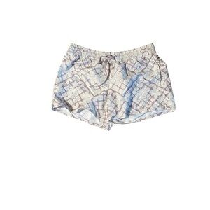 The North Face Pink Mauve White Geometric Running Flash Dry Pink Shorts Large